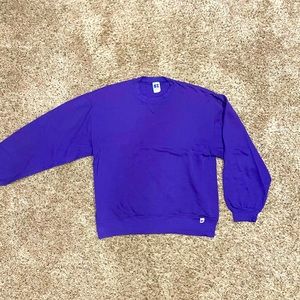 vintage 90s russell athletic purple crewneck